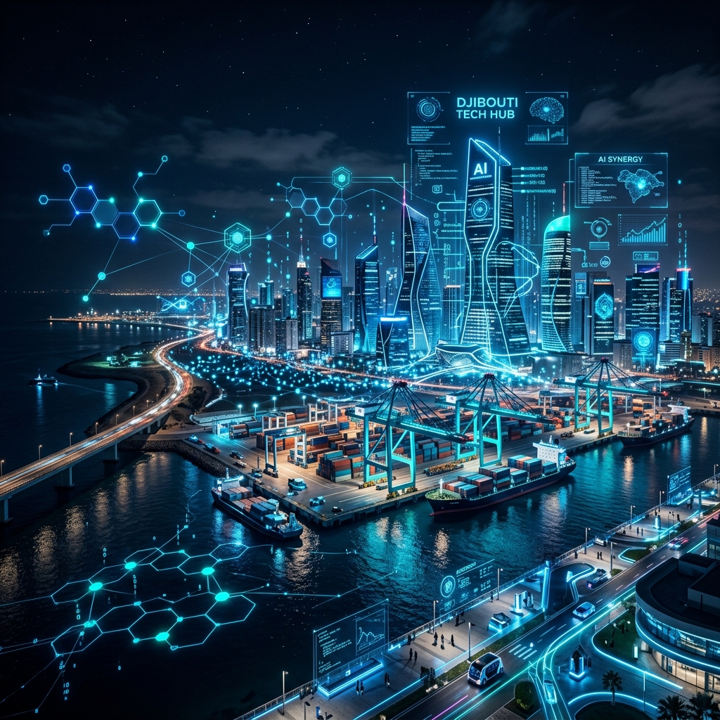 Hub IA Futuriste Djibouti